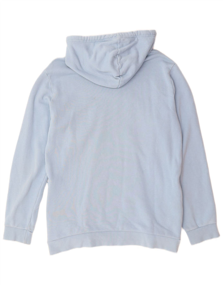 Pulover ADIDAS pentru bărbați cu glugă grafică, bumbac albastru mediu