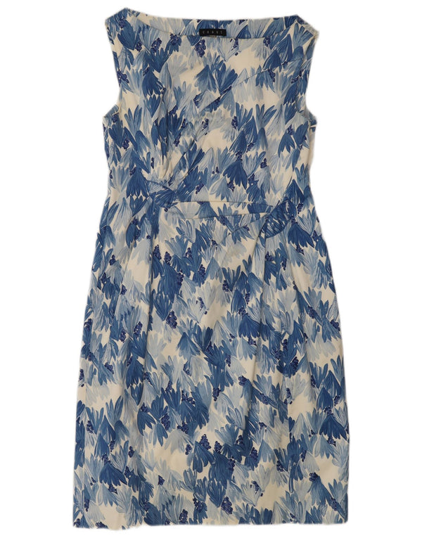 Rochie teacă fără mâneci pentru femei Coast UK 16 mare, albastru, bumbac floral