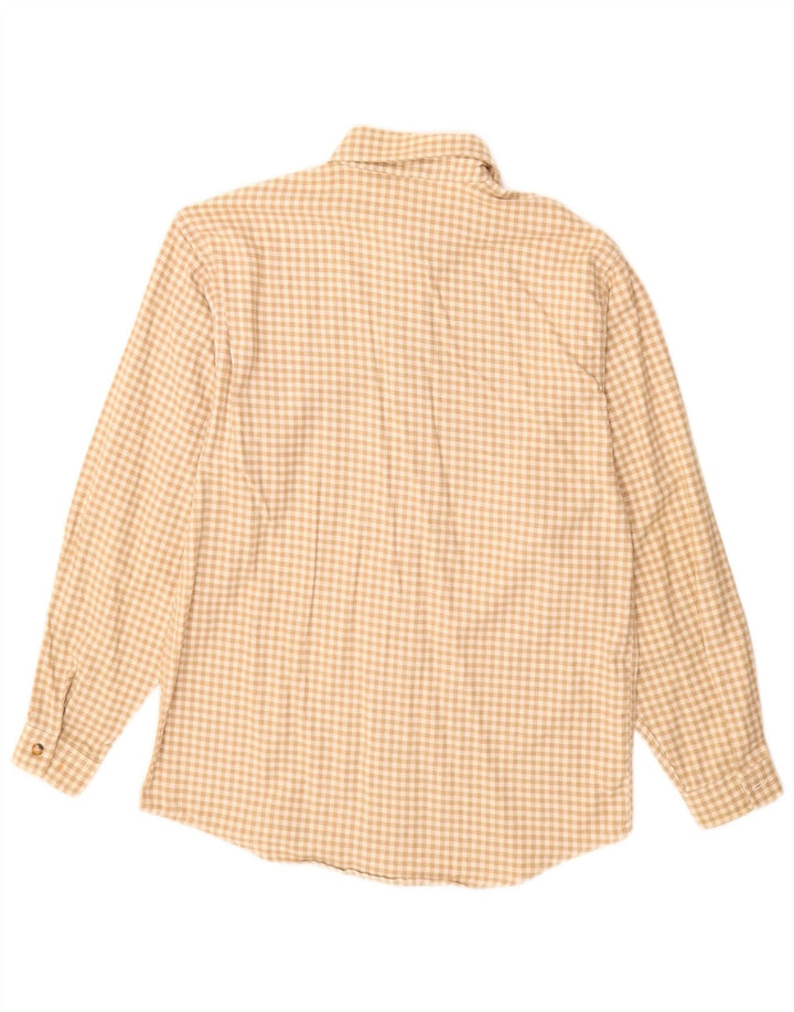 Cămașă de flanel pentru bărbați Benetton, Bej, Gingham