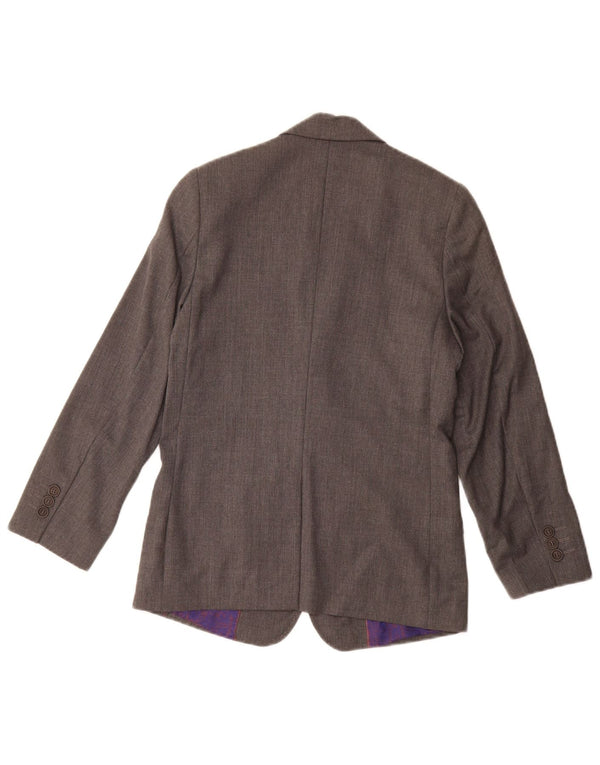 Sacou blazer pentru baieti Ted Baker 9-10 ani gri din lana virgina