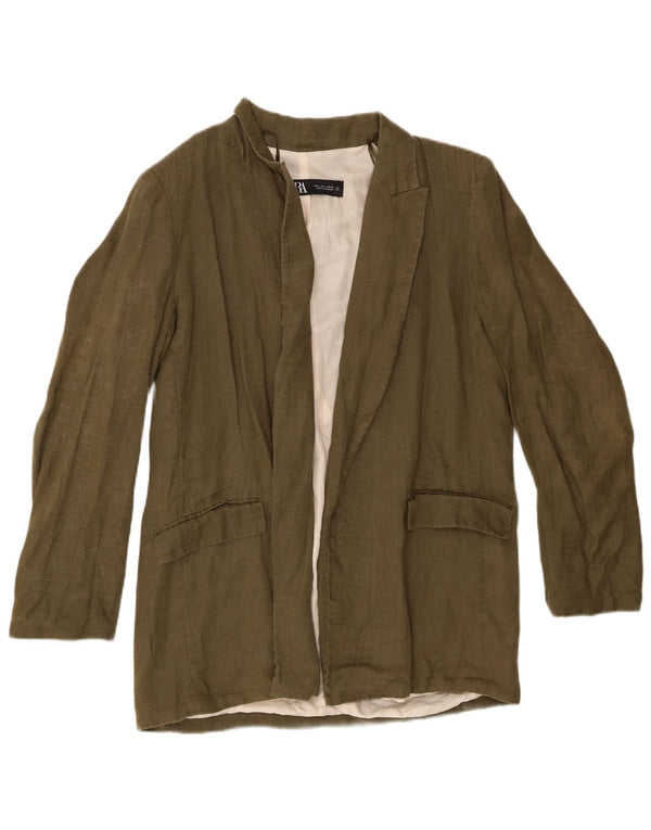 Jachetă Blazer pentru femei Zara UK 16, mare, kaki, in