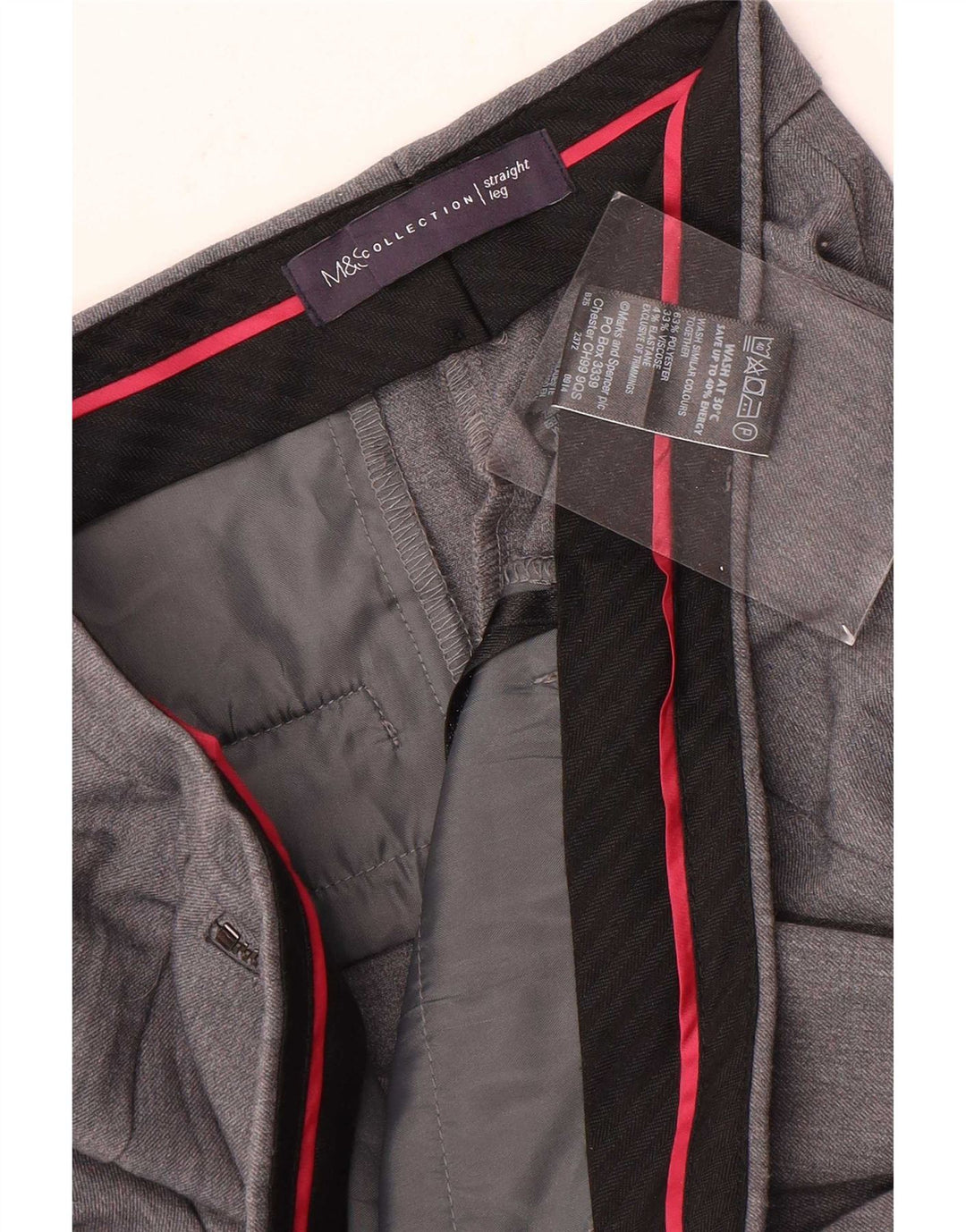 Marks & Spencer Pantaloni drepti pentru femei UK 12 Medium W30 L28 Gri