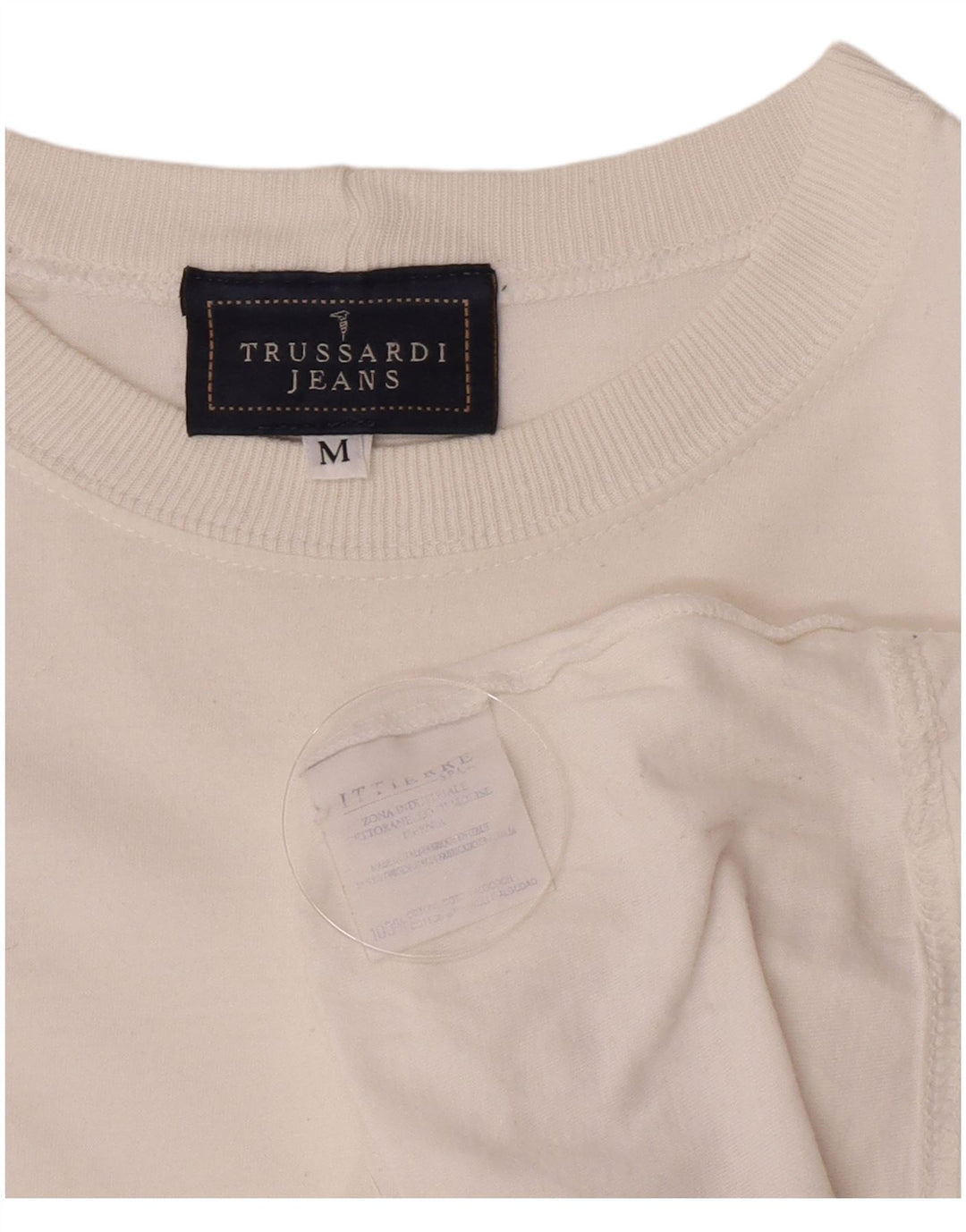 Tricou grafic Trussardi Jeans pentru bărbați Top Bumbac alb mediu