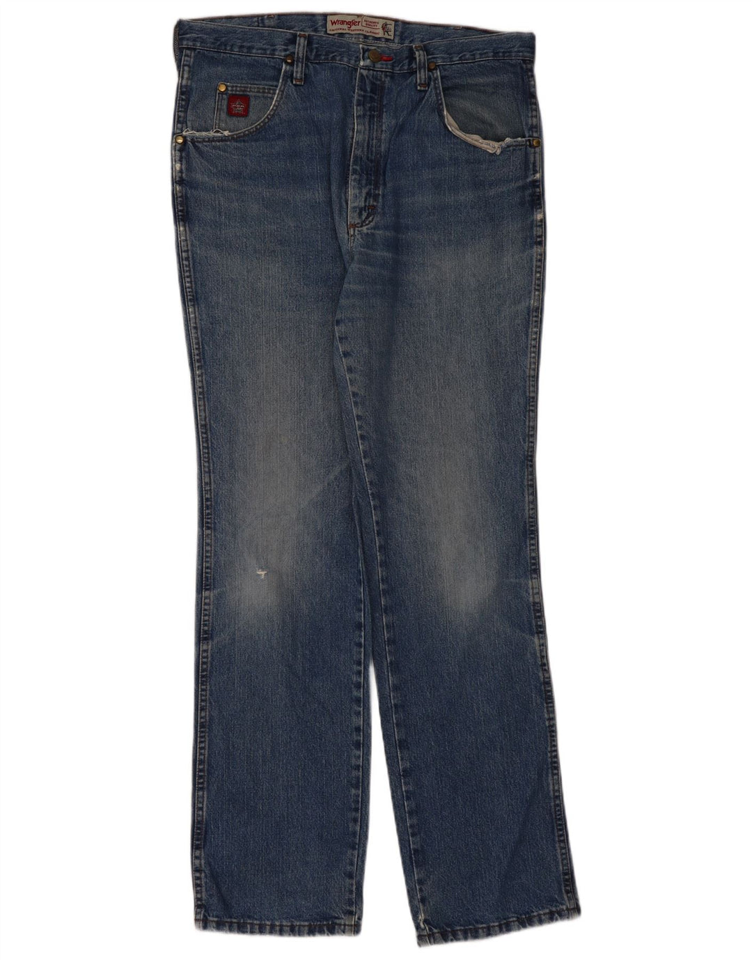 WRANGLER Blugi drepti pentru bărbați W36 L34 Bumbac albastru