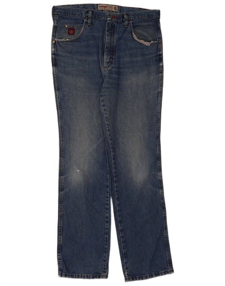 WRANGLER Blugi drepti pentru bărbați W36 L34 Bumbac albastru