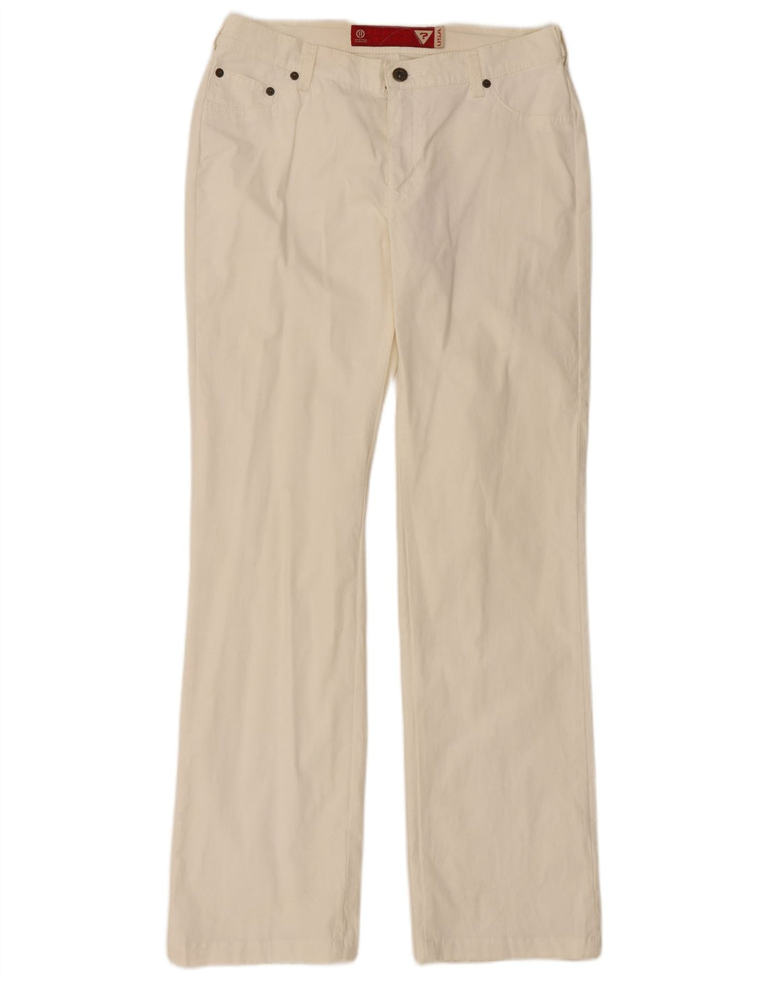 Pantaloni casual Bootcut Guess pentru femei W32 L31 alb