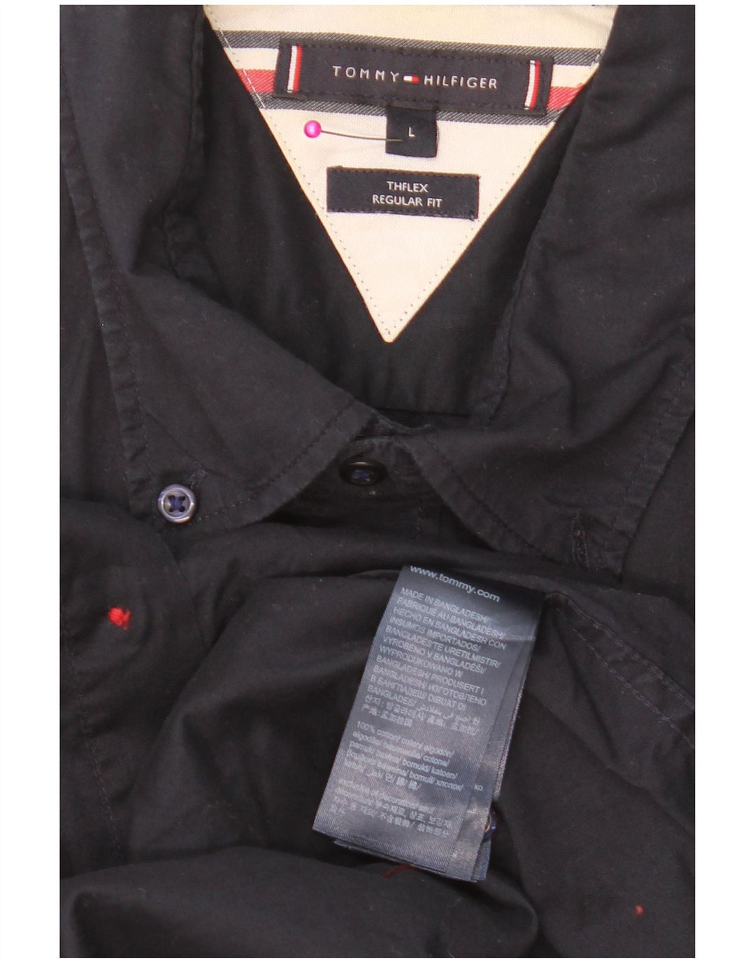 Cămașă TOMMY HILFIGER pentru bărbați, cu tăiere obișnuită, mare din bumbac bleumarin
