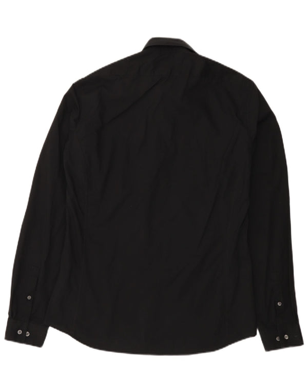 Cămașă pentru bărbați Calvin Klein Extra Slim Fit Mărimea 41 16 Bumbac negru mare