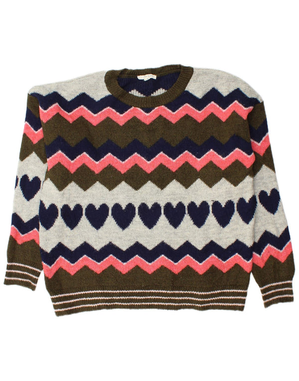 White Stuff Pulover pentru damă cu decolteu triplu UK 12 Medium Multicolor