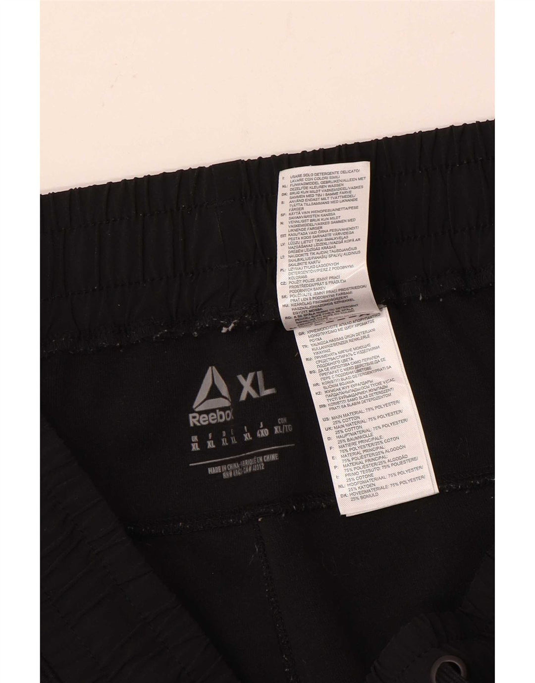 Pantaloni de trening Reebok pentru bărbați XL, bumbac negru