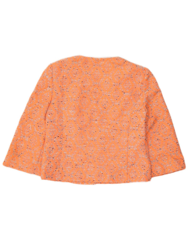 Marks & Spencer jachetă bolero cu mâneci 3/4 pentru femei UK 10 mic portocaliu Ikat