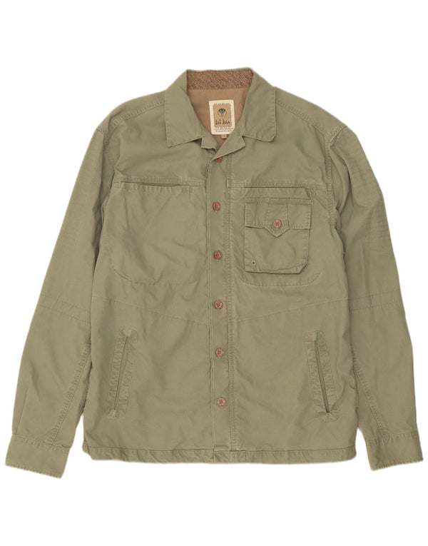 Fat Face Mens Utility Jacket UK 38 Medium Khaki Bumbac