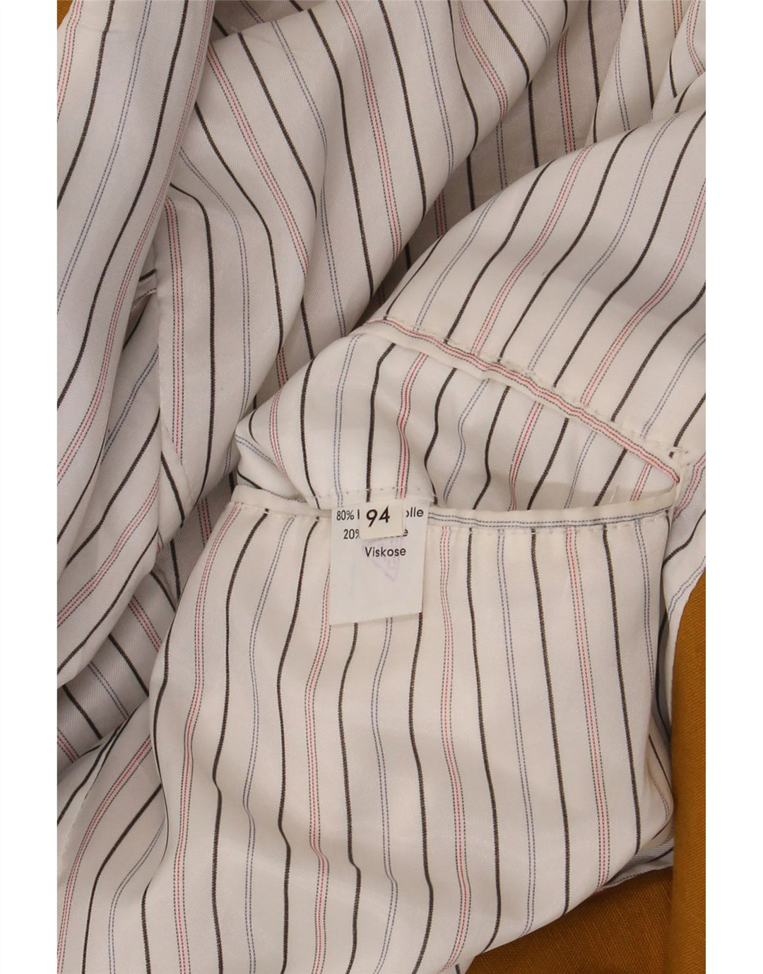 Jachetă vintage pentru bărbați cu două piepturi, UK 40, lână galbenă mare