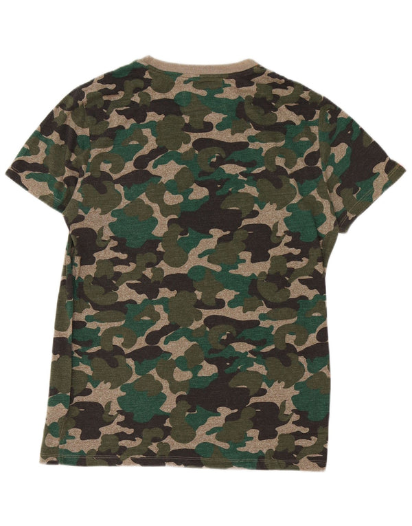 Tricou Superdry pentru bărbați Top mare, verde, camuflaj, bumbac