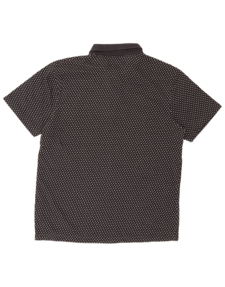 Cămașă polo Jack & Jones pentru bărbați, bumbac cu pete, albastru marin mediu