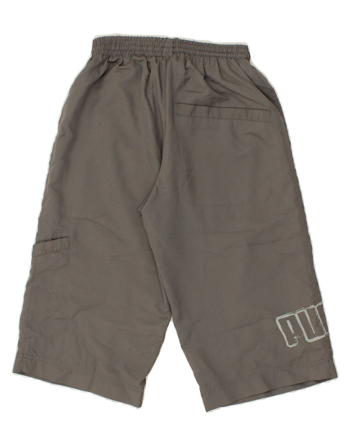 PUMA Boys Graphic Bermuda Sport Shorts 7-8 Years XS Grey Polyester Vintage Puma and Second-Hand Puma from Messina Hembry 