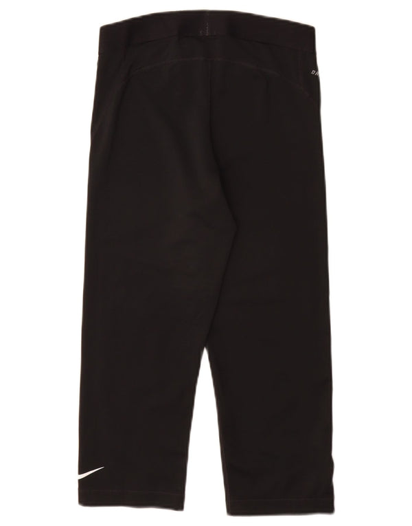 Leggings NIKE Dri Fit Graphic Capri pentru femei UK 12 Poliester mediu negru