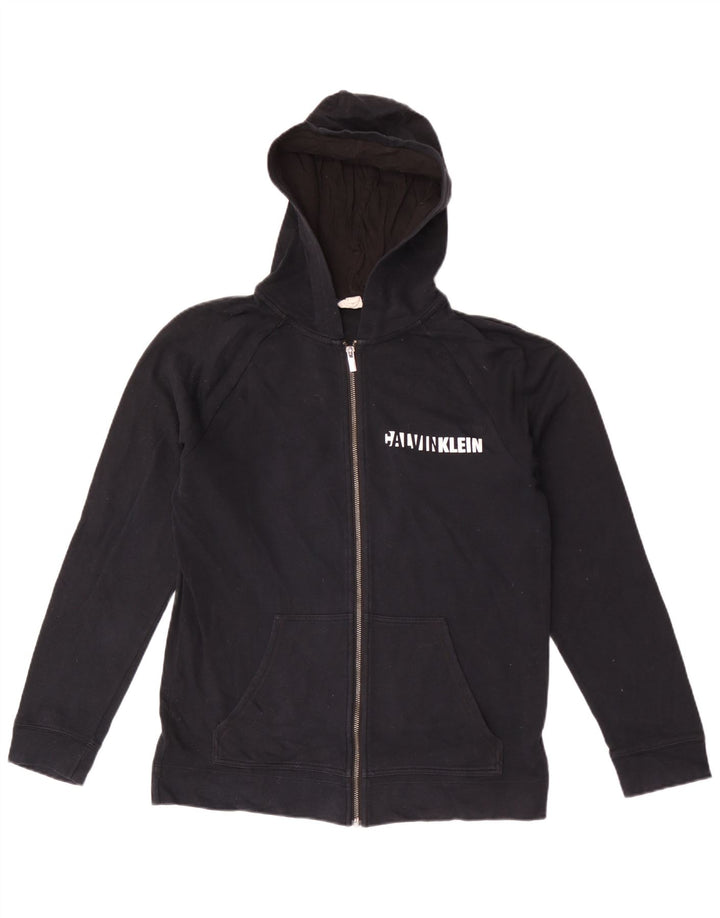 Pulover Calvin Klein pentru bărbați, cu fermoar și grafic, mediu negru