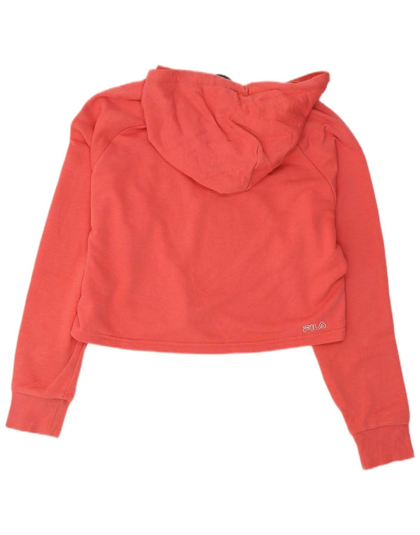 Pulover pentru femei Fila Oversized Graphic Crop Hoodie UK 6 XS Roz