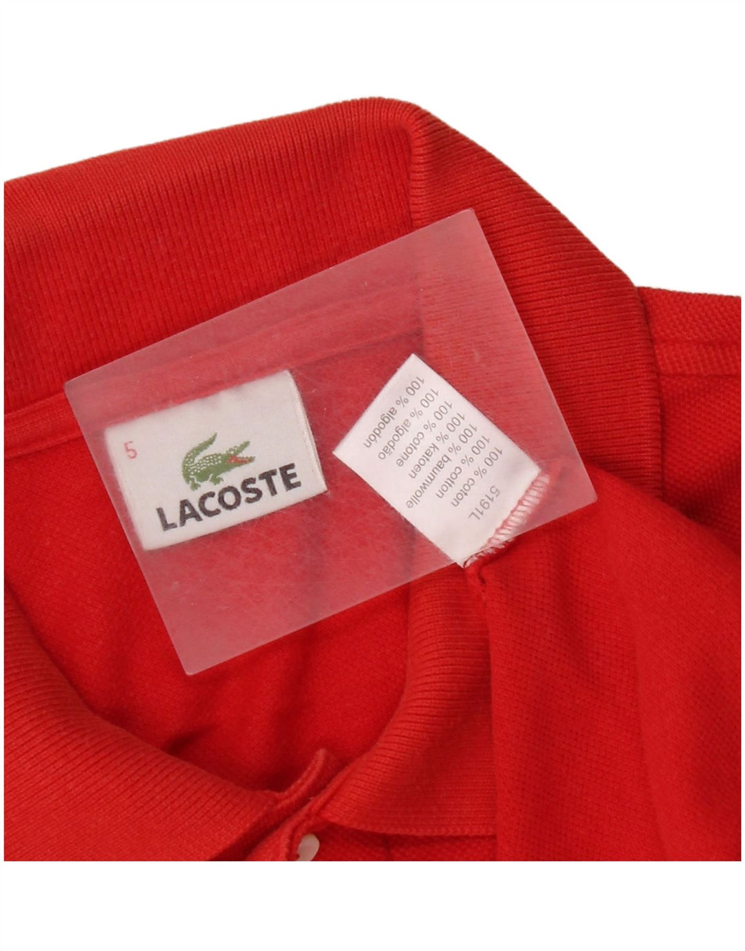Tricou polo Lacoste pentru bărbați mărimea 5 mare bumbac roșu