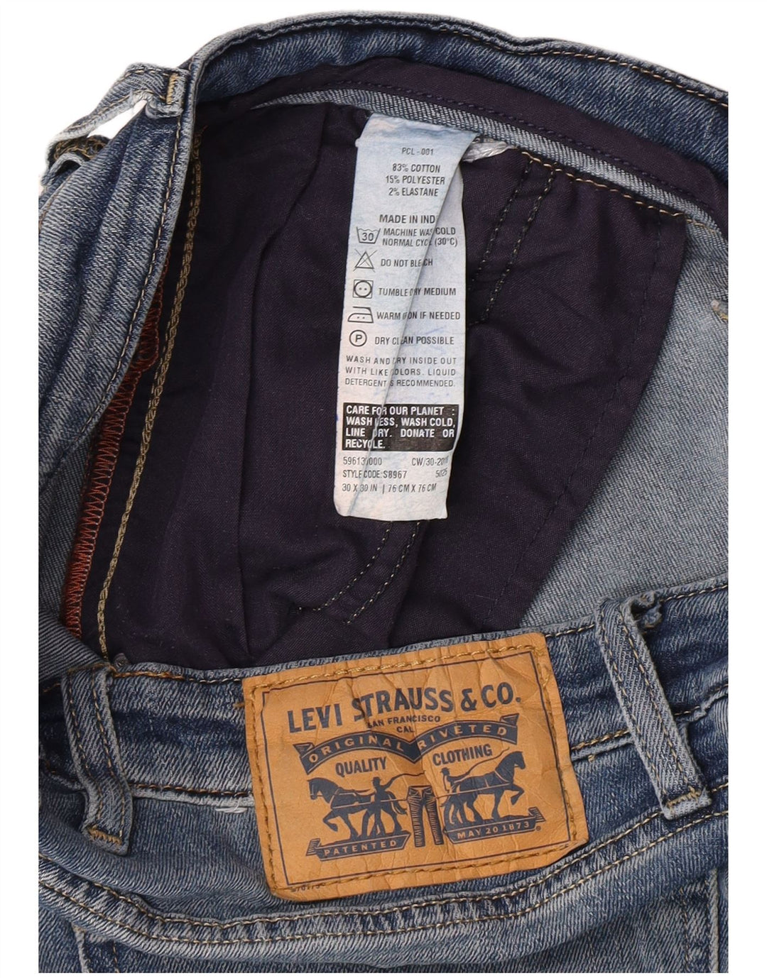 Blugi drepti pentru femei Levi's W30 L25 Bumbac albastru