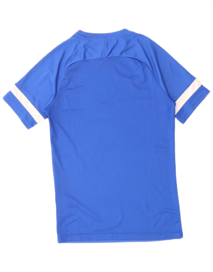 Tricou NIKE Dri Fit pentru bărbați Top mic, albastru, poliester color bloc