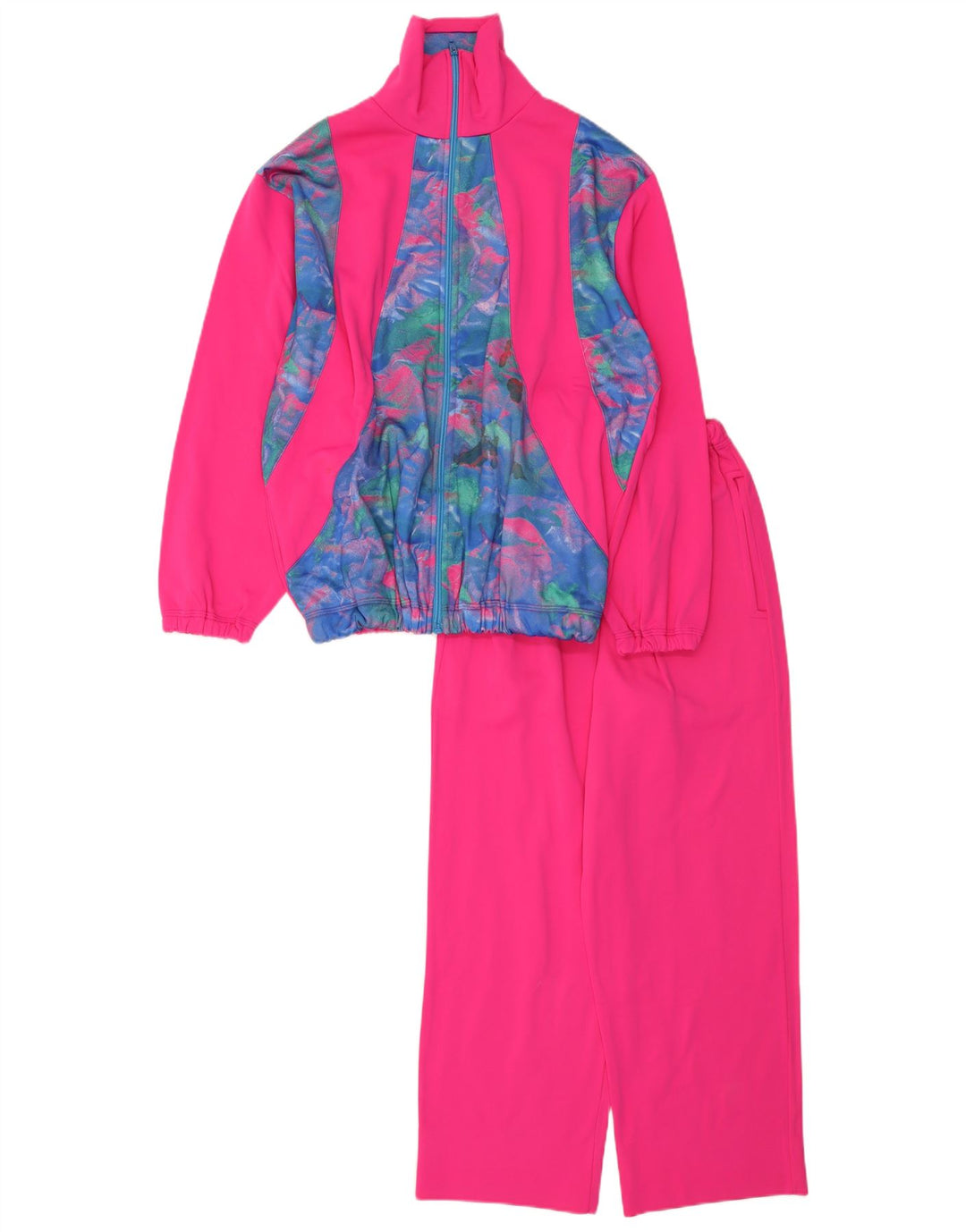 Trening Vintage pentru femei UK 16, mare, roz, color block