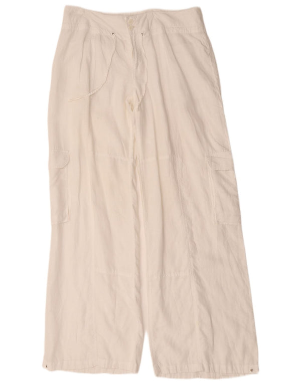 Pantaloni cargo pentru femei Calvin Klein L36 L34 alb