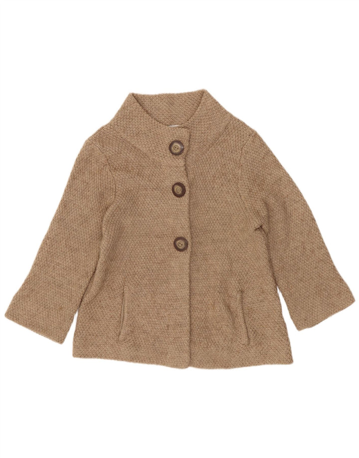 Pulover cardigan pentru femei Marks & Spencer cu mâneci 3/4 UK 12 Bej mediu