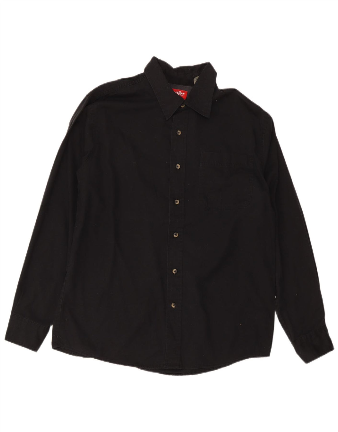 Cămașă pentru bărbați Wrangler, bumbac mediu negru