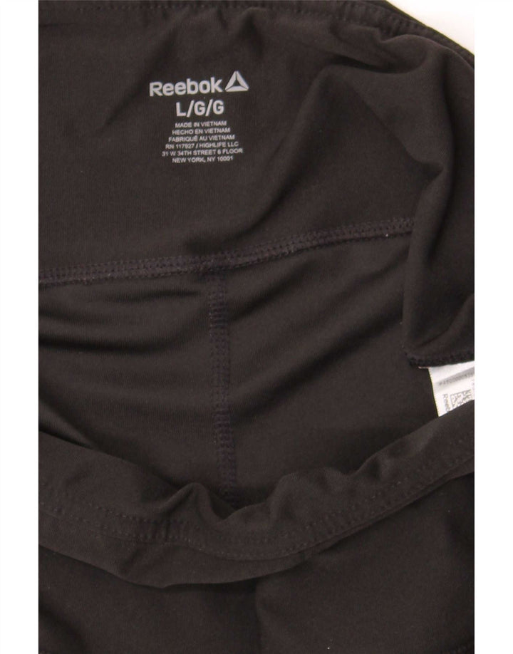 Leggings Reebok Graphic Capri pentru femei UK 14 Large Black