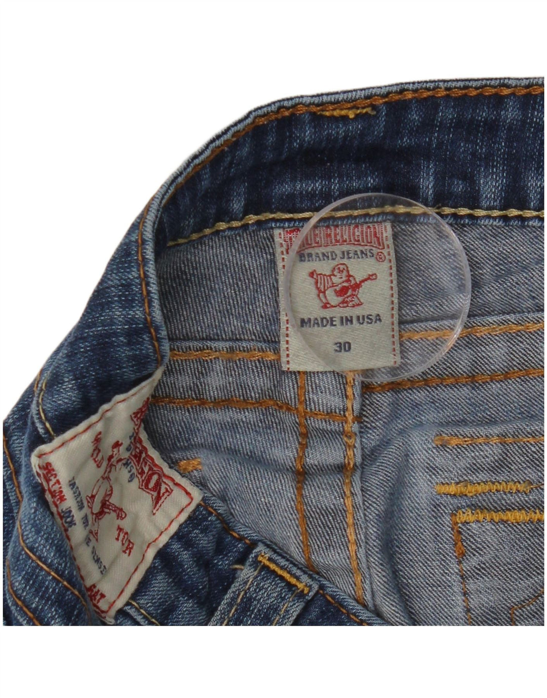 TRUE RELIGION Blugi subțiri pentru femei W30 L30 Bumbac albastru