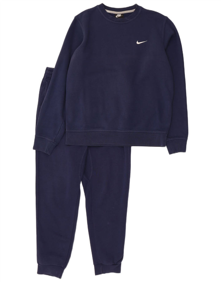Trening complet pentru bărbați NIKE, bumbac mediu albastru bleumarin