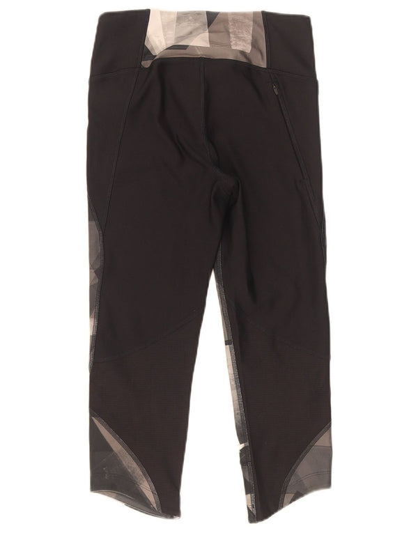 Leggings Capri Under Armour pentru femei Heat Gear UK 8 Small Black Geometric