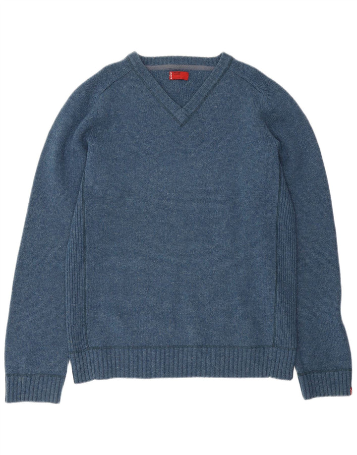 Pulover cu decolteu în V LEVI'S pentru bărbați, XL, lână albastră