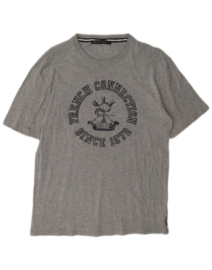 Tricou grafic pentru bărbați de la French Connection Top din bumbac cu pete gri mediu