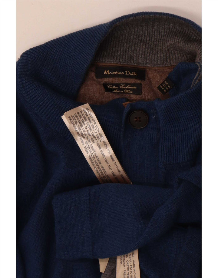 Pulover cardigan pentru bărbați Massimo Dutti, XL, bleumarin, bumbac