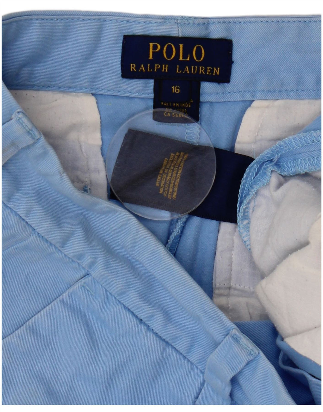 POLO RALPH LAUREN Pantaloni scurți chino pentru băieți 15-16 ani W30 bumbac albastru