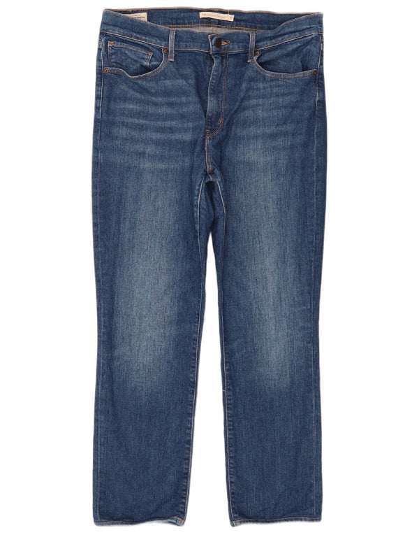 Blugi drepti cu talie mare Levi's 724 pentru femei W32 L26 albastri