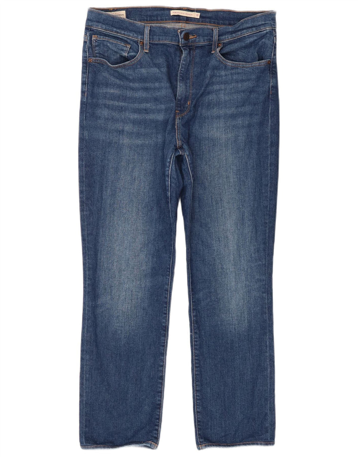 Blugi drepti cu talie mare Levi's 724 pentru femei W32 L26 albastri