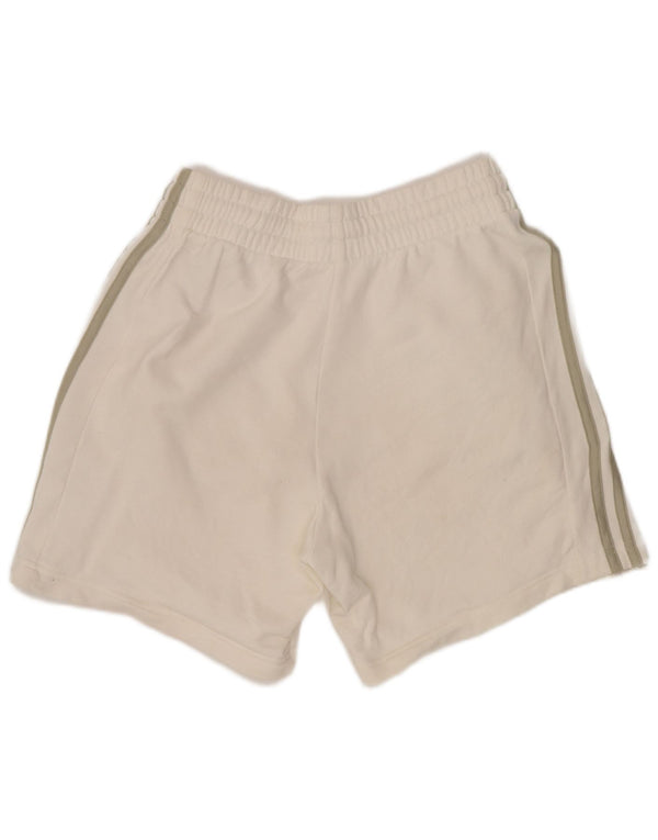 Pantaloni scurți sport Adidas pentru femei UK 8 Small White Bumbac