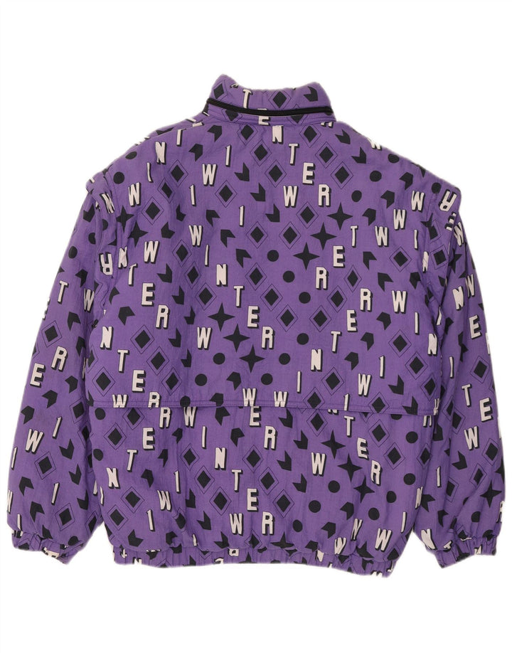 Bomber vintage pentru bărbați UK 40 mare violet geometric