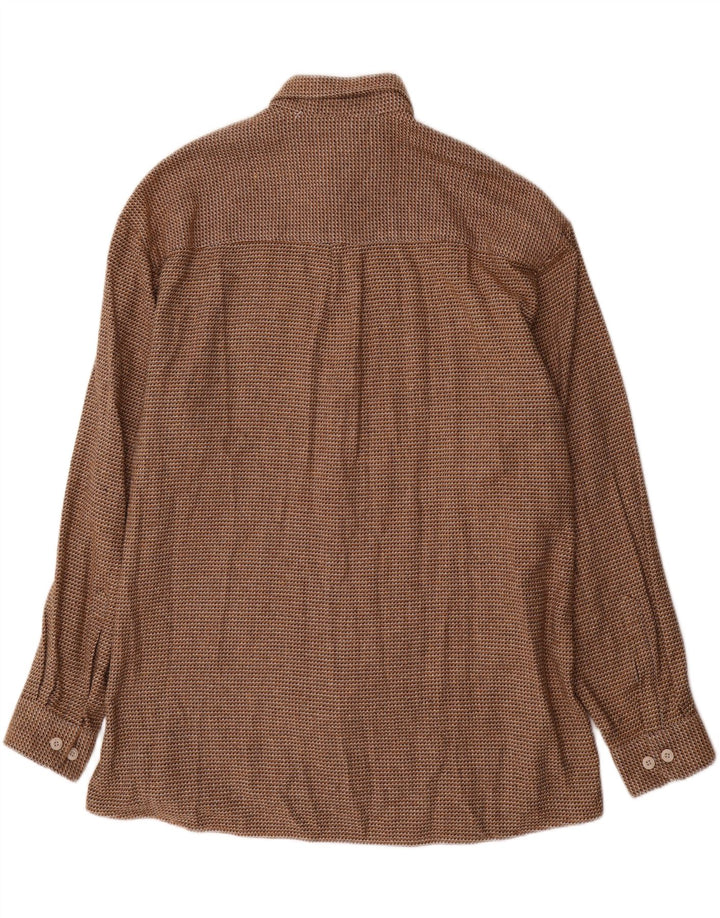 Cămașă Vintage pentru bărbați Mărimea 43 XL Bumbac cu picior de gală maro