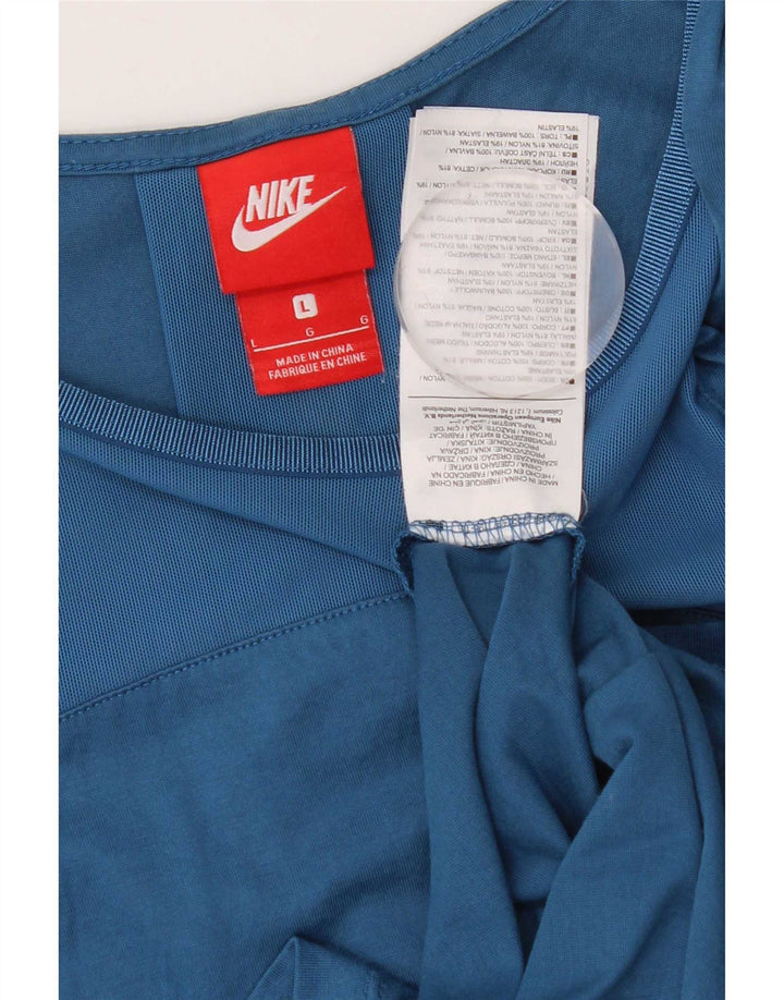 Vestă supradimensionată pentru femei Nike UK 16, mare, albastru, bumbac