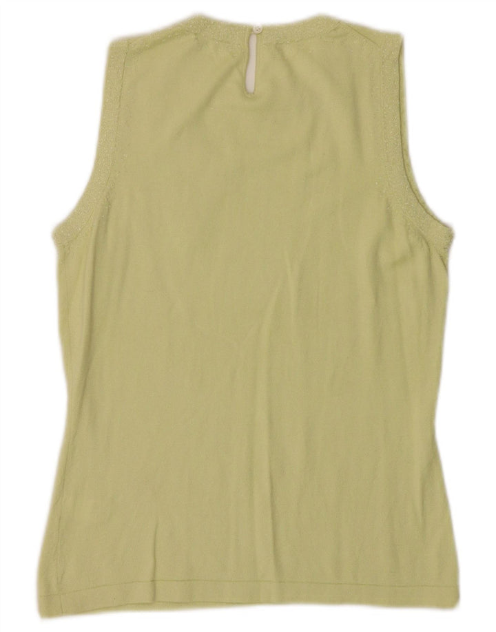 BANANA REPUBLIC Vest Top pentru femei UK 10 Small Green Silk