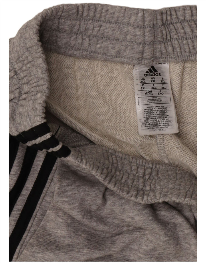 Pantaloni scurți sport pentru bărbați Adidas 2XL bumbac gri