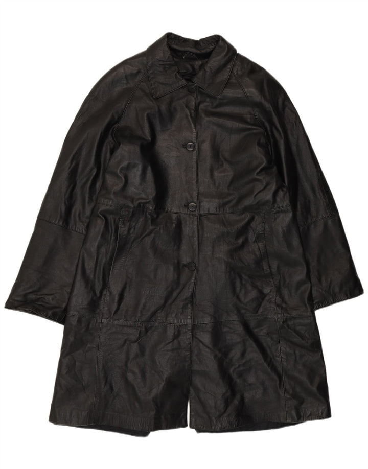 Palton din piele Venezia Olivieri pentru femei IT 48 XL din piele neagră