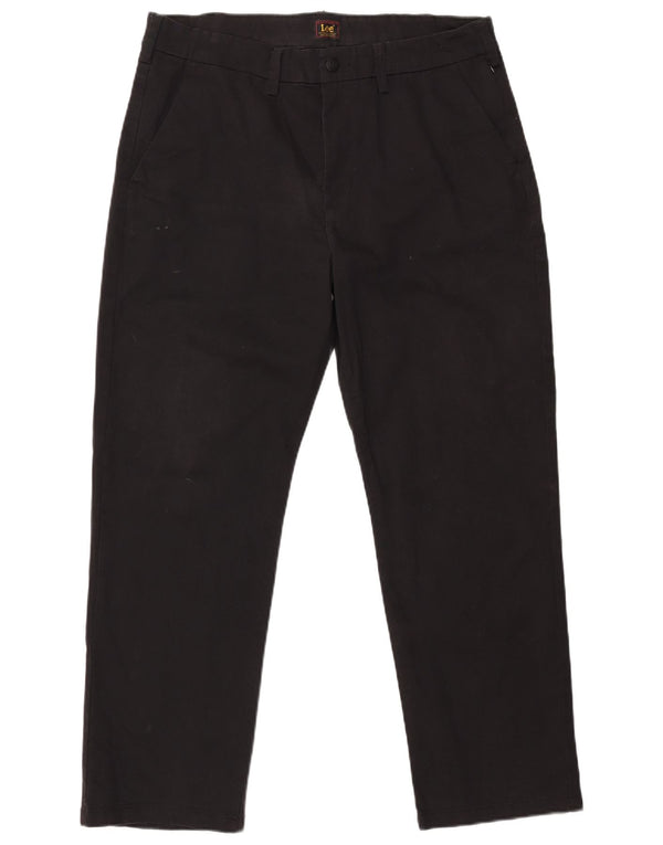 Pantaloni chino drept bărbați Lee L36 L30 bumbac negru