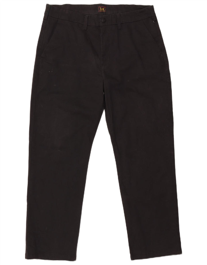 Pantaloni chino drept bărbați Lee L36 L30 bumbac negru