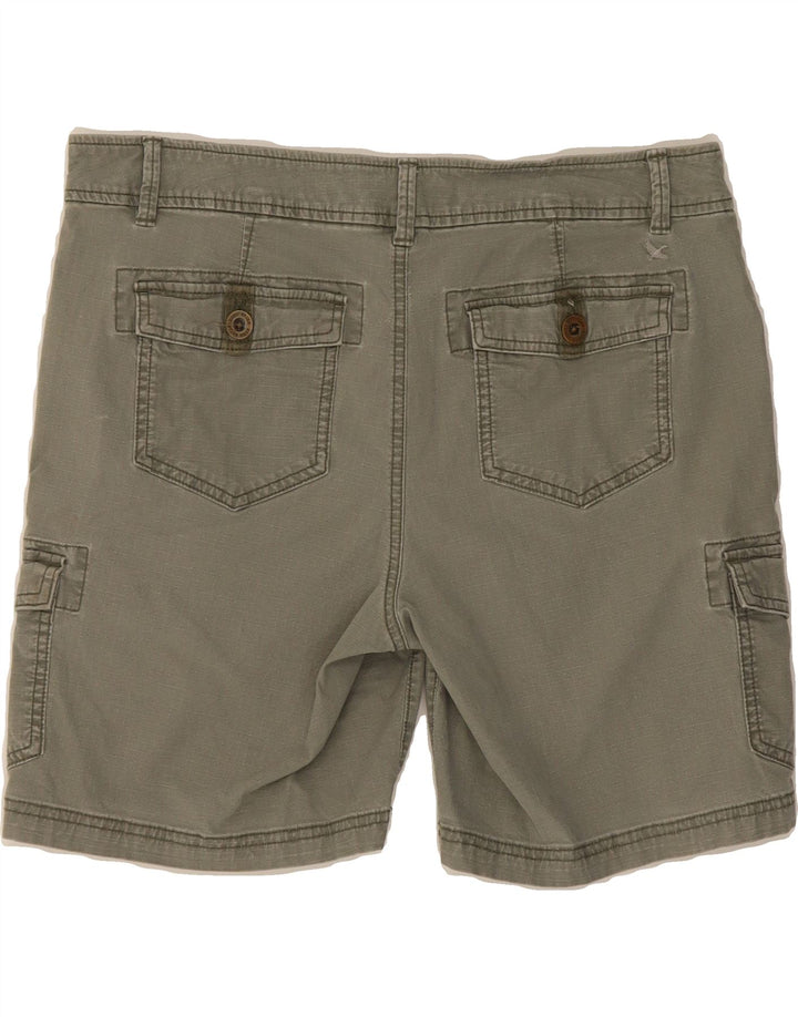 EDDIE BAUER Womens Cargo Shorts US 12 Large W34  Grey Cotton Vintage Eddie Bauer and Second-Hand Eddie Bauer from Messina Hembry 